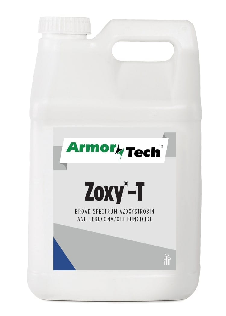 A synergistic combination golf course fungicide, combining of some of the best turf fungicide technologies in the market: Azoxystrobin and Tebuconazole.