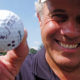 Stephen Kay loves architecture so much, he marks his golf ball with hole designs!