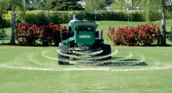 Turfco Adds Vanguard Engine to WideSpin 1550 Topdresser