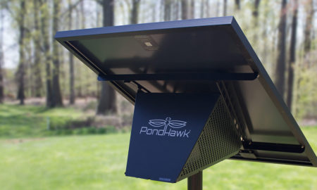 PondHawk is LINNE’s solar-powered subsurface aeration