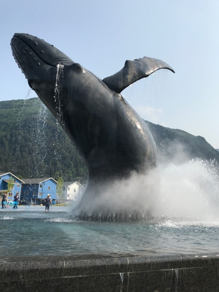 Whale sculpture near Juneau