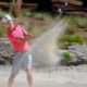 Louis Dobbelaar from Australia hits out of the sand in the first round at the North & South Championship at Pinehurst No. 2, June 2017. Ted Fitzgerald/The Pilot