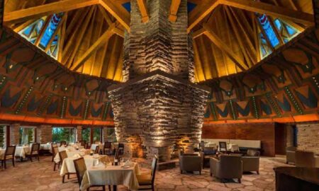 The Frank Lloyd Wright-Designed Wigwam Room at Nakoma Resort- Vance Fox Photography