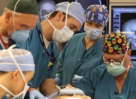 Dr. Joe Gruss (far right) at Work at Children’s Hospital in Seattle