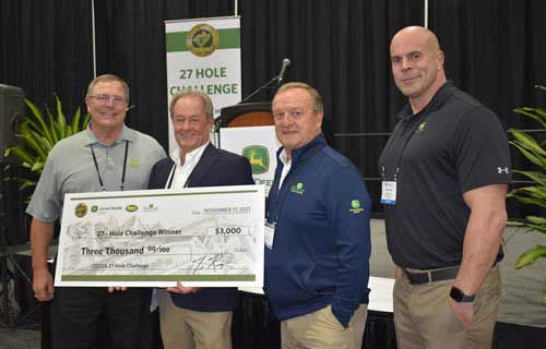 Turner Revels with 27 Hole Challenge grand prize winner, Andy Apple, Bob Mauragas and Anthony Revels