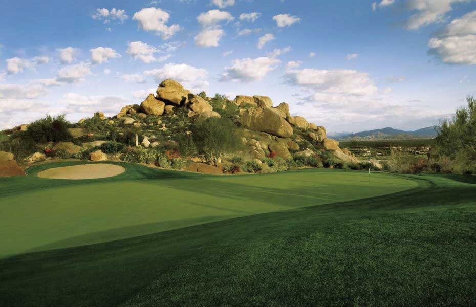 THE PICTURE WINDOW VIEW BEHIND THE MONUMENT COURSE'S 15TH GREEN