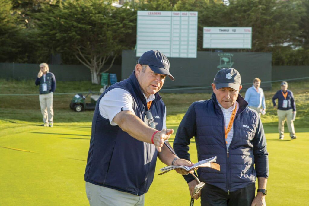 Jason Gore & John Bodenhamer at the 2019 U.S. Open at Pebble Beach