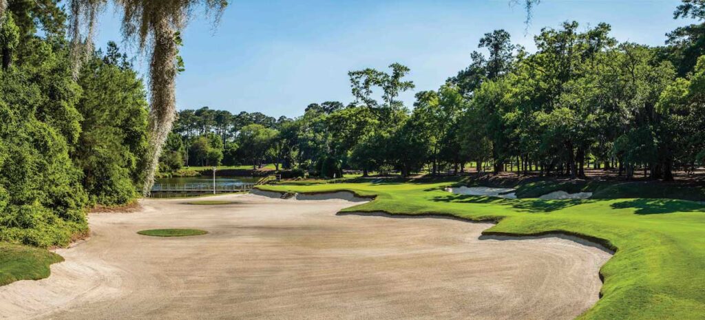 THE DAUNTING APPROACH TO THE 13TH AT CALEDONIA