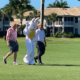 The Easter Bunny was led from the chopper to the waiting crowds at Naples Lakes Country Club by General Manager Bryan Roe and Jay Whalen, a longtime resident of the community and former Board Member. In previous years, Jay had served as the Easter Bunny. The helicopter landed on the 18th fairway of Naples Lakes, Collier County’s only Arnold Palmer Signature Golf Course.