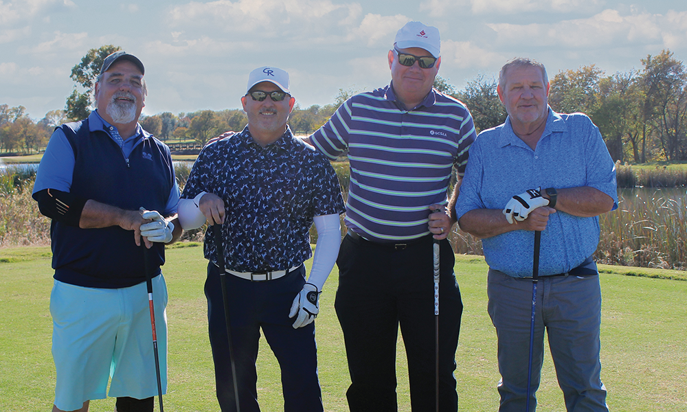 GCSAA Field Staff Representative Johnny Walker, Sean Wilson, NTGCSA BOD Member Mike Epps and Richard Webster at our scholarship tournament