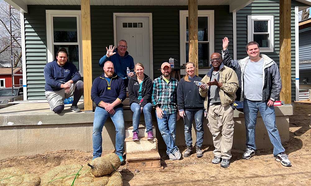 A team of Flow-Rite employees recently traded their office and manufacturing workstations for a construction site when they volunteered for a Habitat for Humanity project. Together, the group of eight worked to help a local Grand Rapids, Michigan family pursue their dreams of attaining safe, clean and affordable housing. Flow-Rite is a leading manufacturer of injection-molded battery watering and fluid control components, and related IoT devices.