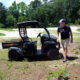 Chris Dwiggins, golf superintendent at Woodlake, on the 8th hole of the community’s Ellis Maples-designed course. Photograph by Ted Fitzgerald/The Pilot