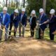 Tom Laird, CEO of Gilbane, Bob Dedman, CEO of Pinehurst Resort & Country Club, Fred Perpall, President-Elect, USGA, Mike Whan, CEO of the USGA, Natalie Hawkins, Executive Director, Partners in Progress, North Carolina Senator Tom McInnis North Carolina Representative Jamie Boles, North Carolina Department of Commerce Chief Deputy Secretary Jordan Whichard break ground on the USGA’s Golf House Pinehurst in the Pinehurst, N.C. on Monday, June 6, 2022. (Copyright USGA/John Mummert)