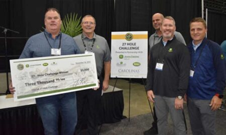 Charles Davis and his $3,000 check with Turner Eveles, Anthony Revels, Pate Kincaid and Brad Yarbroug