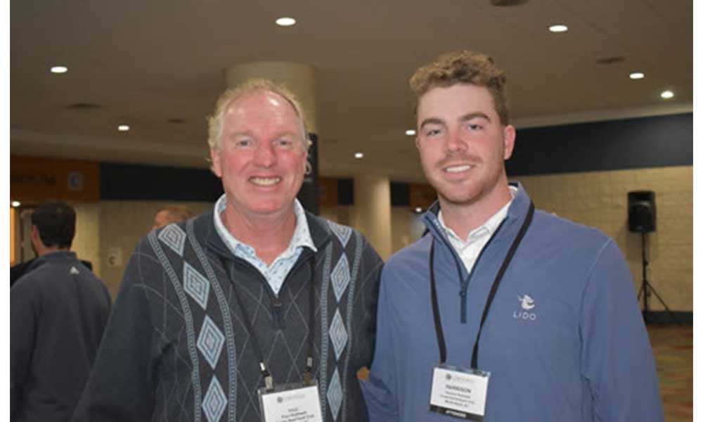 Paul Rothwell, a 38 year Class A Superintendent, from Oyster Reef Golf Club, with son Harrison who is set to graduate from Horry-Georgetown Technical College in May