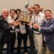 Prof. Charles Granger with Horry-Georgetown's Turf Bowl winners Railey Smith, Andrew Rich, Mike Milburn and John Weeks, and Prof. Ashley Wilkinson