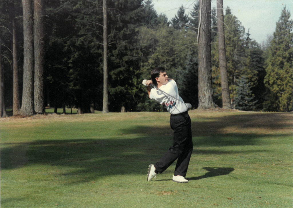 Bruce Christy while Working at Nile Golf Course and Practicing for 1984 Washington State Open