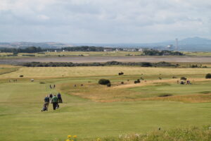 View from 8th tee towards Kilspindie GC & Edinburgh