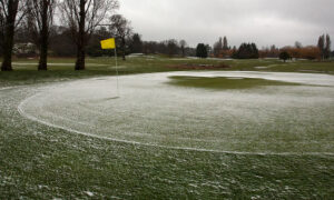 Snow on Golf Green