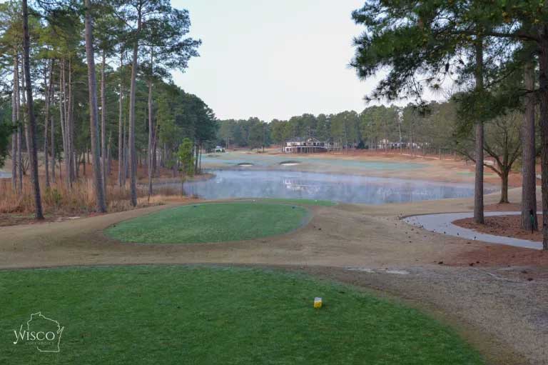 A daunting look at the final hole
