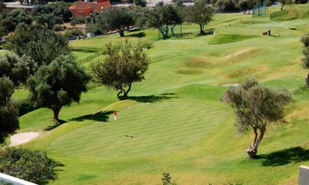 The golf field at luxury hotel