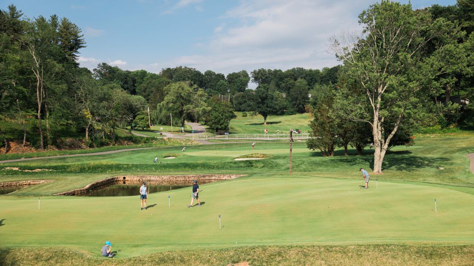 Waynesville’s 18,000-square-foot Himalayan putting green. (Photo/Raines)