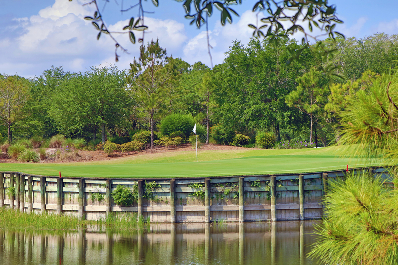 Putting Green and Retaining Wall © Ron Hoff
