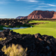 Black Desert Resort's golf course winds through red rock hills and black lava fields. Photo by Brian Oar