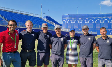 Four young greenkeepers from around Europe are coming to the end of a unique six-month work experience placement at Marco Simone Golf and Country Club in Rome, the host of this year’s Ryder Cup.