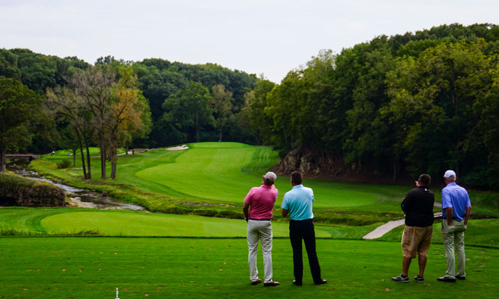 Davenport Country Club Ron Forse, Jim Nagle, Superintendent Dean Sparks and GM Johnn Panek