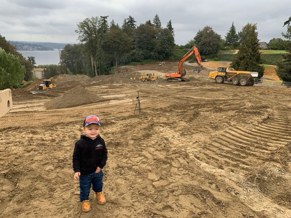 Hank at Sand Point CC jobsite 2022