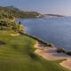 Aerial view of The Bay Course at Costa Navarino