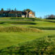 Tamarack Country Club 2nd hole mounds and bunkers