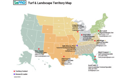 Sepro Turf & Landscape Territory Map