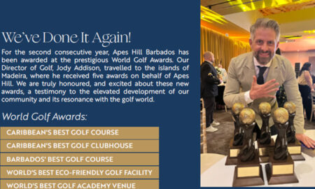 Apes Hill Barbados Celebrates Five-Star Showing at World Golf Awards