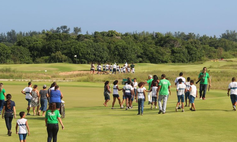 The Rio Olympic GC outside Rio de Janeiro, Brazil where, post Olympiad, the facility continues to serve children and adults from the local community as accessible, sustainable open space.