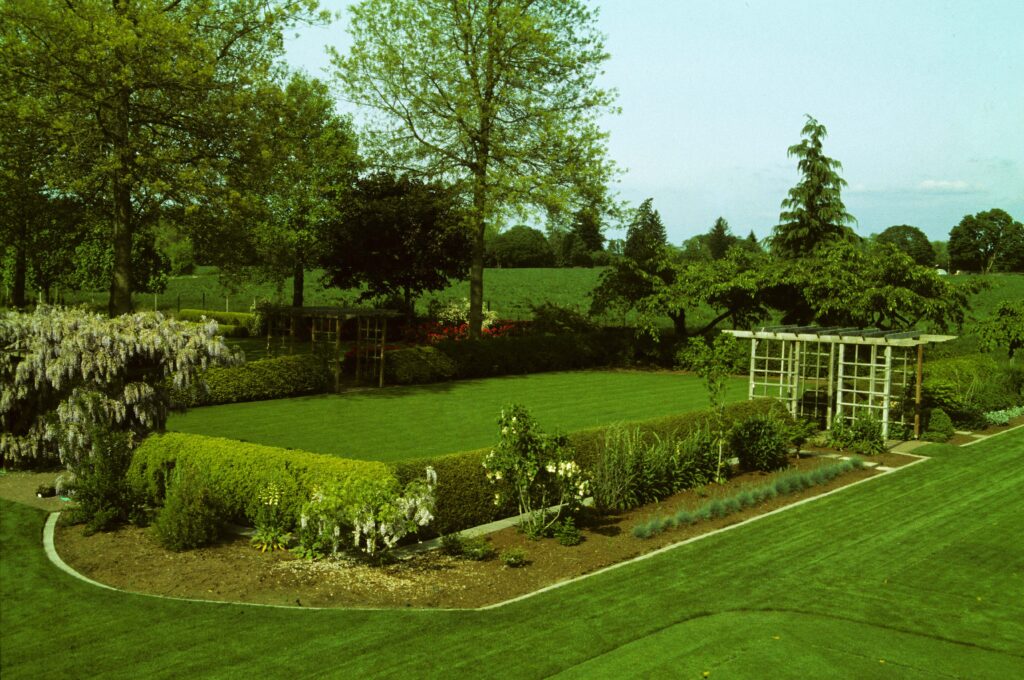 OSU's hedge garden in 1999