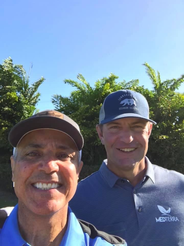 Dan Shepherd & touring pro Lucas Glover at 2021 Puerto Rico Open