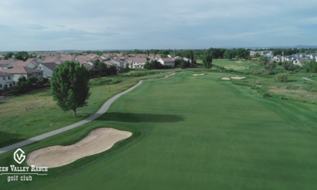 6th hole at Green Valley Ranch Golf Club in Colorado, USA