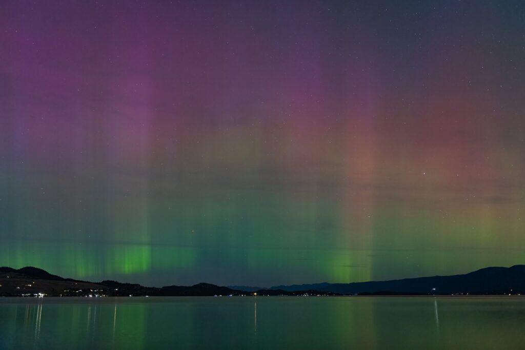 Northern Lights over Flathead Lake (Rob Perry Photo)