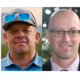 Ryan Standifird, golf course superintendent Longbow Golf Course and Kurtis Wolford, director of course maintenance at both Ancil Hoffman Golf Course and Campus Commons Golf Course
