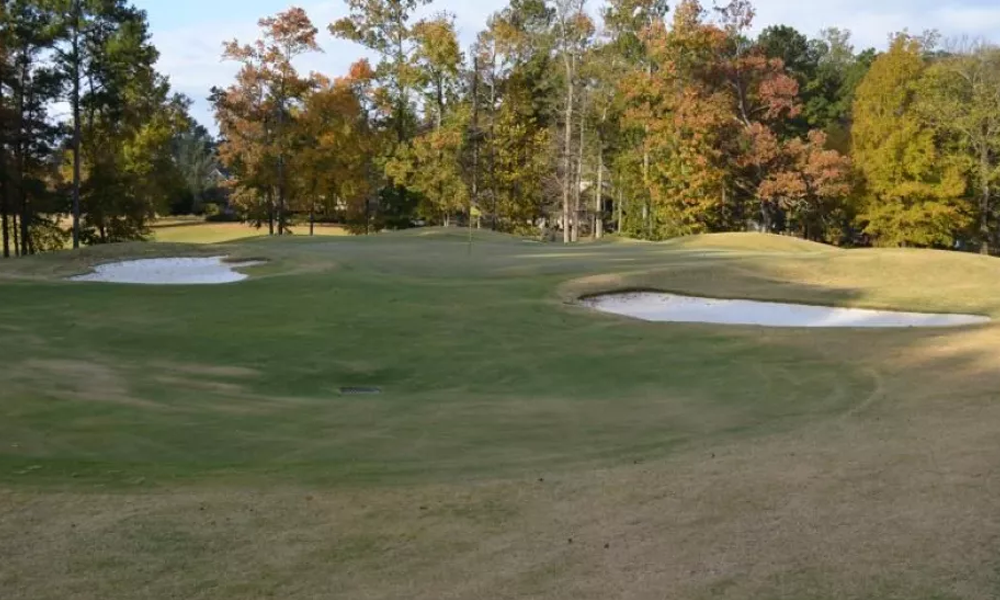 A View of the 17th green at Founders from Greystone Golf & Country Club