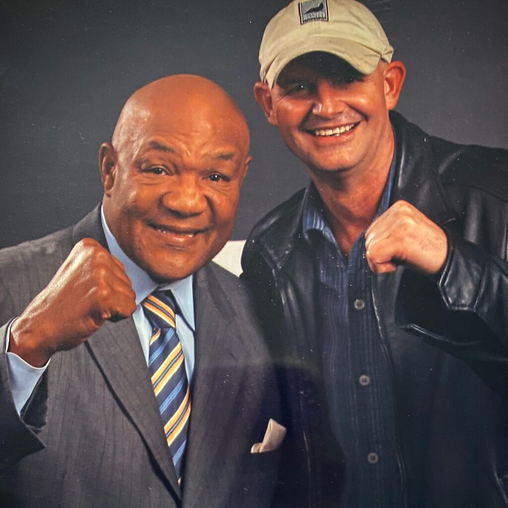 Miller at Broker Boxing with George Foreman