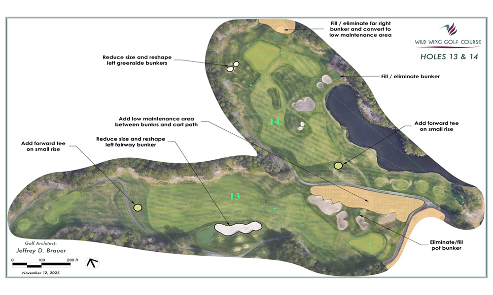 Wild Wing Design Plan Holes 13 & 14