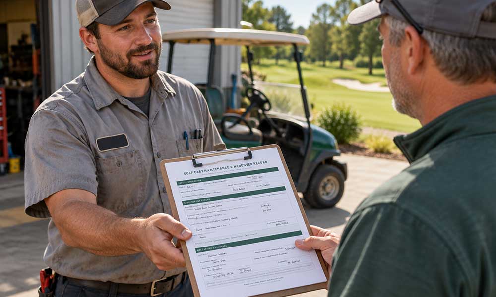 Golf Cart Maintenance & Handover Record